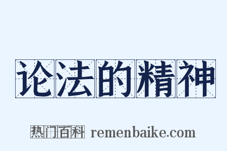 论法的精神是什么意思的图片